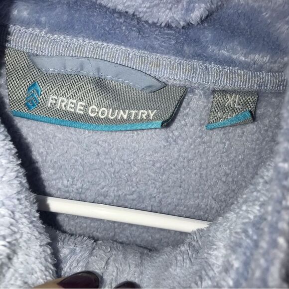 Free Country Cozy Blue Fleece Full-Zip Jacket - Picture 4 of 5